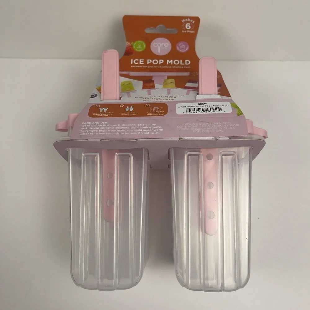 Core Ice Pop Molds 6 Piece BPA Free Popsicle Maker Set Frozen Treat Mold NEW